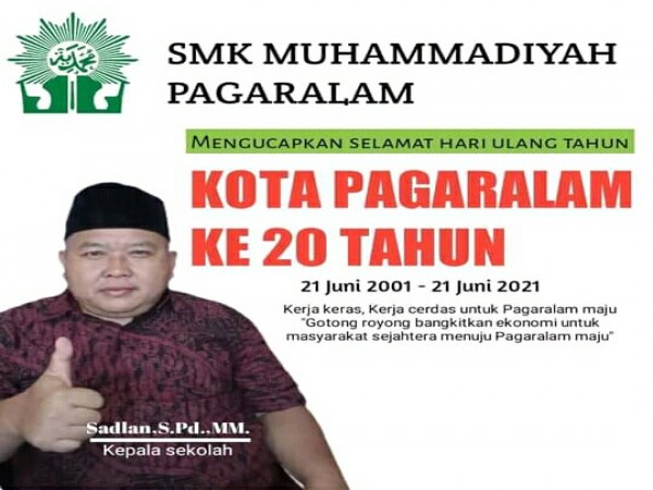 DIRGAHAYU KOTA PAGARALAM KE-20(21 JUNI 2001-21 JUNI 2021