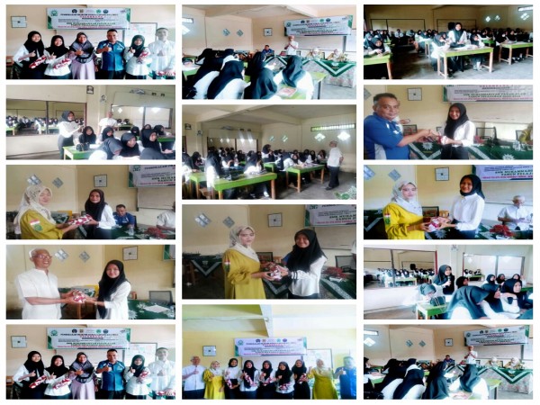 Sesi Tanya jawab dan pembagian hadiah dalam rangka Pembekalan Praktik Kerja Lapangan (PKL) Gelombang I Tahun Ajaran 2022-2023 .