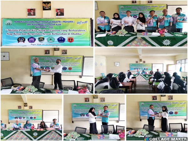 PEMBEKALAN SISWA PRAKTIK KERJA INDUSTRI (PRAKERIN) SMK MUHAMMADIYAH PAGARALAM TAHUN 2021-2022