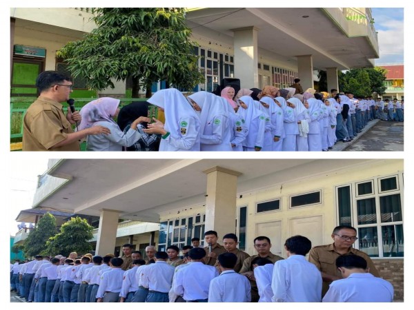 Masuk Pertama Sekolah, Para Siswa Halal Bihalal dengan Dewan Guru & Staff TU