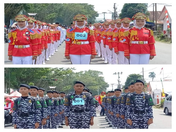 Smk muhammadiyah kembali memborong juara gerak jalan antar sma smk sekota pagaralam