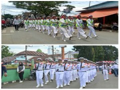 SEMARAK HUT RI KE 77 SMK MUHAMMADIYAH PAGARALAM BERPARTISIPASI MENGIKUTI LOMBA BARIS-BERBARIS.