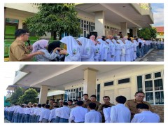 Masuk Pertama Sekolah, Para Siswa Halal Bihalal dengan Dewan Guru & Staff TU